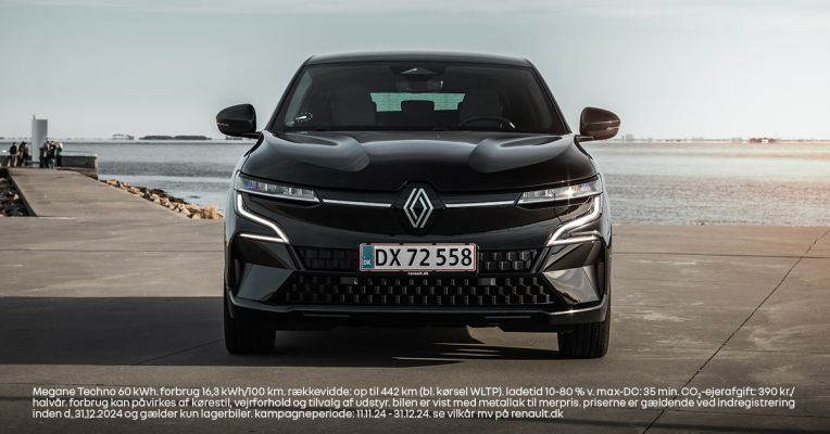 Familiebil med fremtidens teknologi: Megane E-Tech 100% electric tilbyder rummelighed og sikkerhed